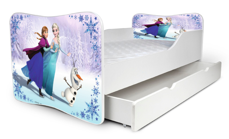 Detská posteľ + šuflík Frozen and Snow